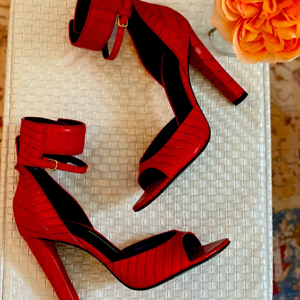 Alexander wang red/orange heels